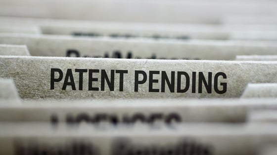 folder labeled 'patent pending'